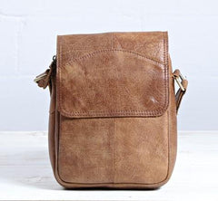 Cool Vintage Leather Small Mens Messenger Bags Shoulder Bags for Men
