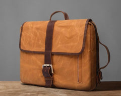 Waxed Canvas Leather Mens Cool Backpack Canvas Handbag Canvas Shoulder Bag for Men