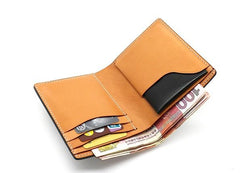 Cool Leather Mens Small Wallets Front Pocket Wallet Slim Wallet for Men - imessengerbags