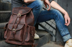 Cool Mens Leather Backpacks Travel Backpacks Laptop Backpacks for Men - imessengerbags