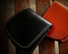 Handmade Leather Bifold Mens billfold Wallet Cool Slim Wallet Biker Wallet for Men - imessengerbags