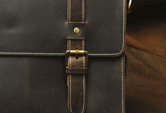 Vintage Leather Messenger Bag Briefcase Handbag Cool Shoulder Bag For Men