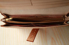 Handmade Leather Mens Long Wallet Vintage Cool Long Wallet for Men