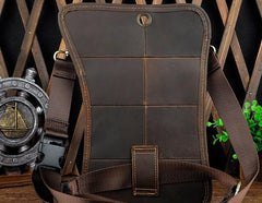 Cool Leather Utility Drop Leg Bag Belt Pouch Mens Waist Bag Shoulder Bag for Men - imessengerbags