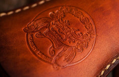 Handmade Leather Mens Cool Car Key Wallet Coin Wallet Pouch Car KeyChain for Men - imessengerbags