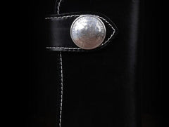 Handmade Leather Mens Cool Black Chain Wallet Biker Trucker Wallet with Chain