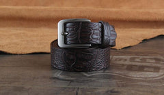 Genuine Leather Punk Rock Biker Trucker Mens Belt Men Black Coffee Belt for Men