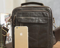 Cool Leather Mens Small Side Bag Messenger Bags Shoulder Bags for Men - imessengerbags