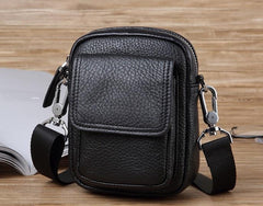 Leather Mens Cell Phone Holster Belt Pouch Mens Waist Bag Shoulder Bag for Men