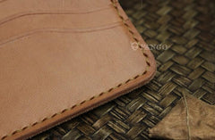 Handmade Leather Floral Mens Cool Travel Long Wallet Card Holder Card Slim Clutch Wallets for Men - imessengerbags