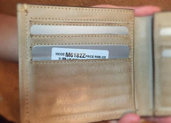 Handmade Leather Mens Cool billfold Leather Wallet Men Slim Wallet Bifold for Men - imessengerbags