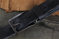 Genuine Leather Punk Rock Biker Trucker Mens Belt Men Black Coffee Belt for Men