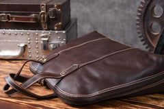 Genuine Leather Mens Cool Messenger Bag Briefcase Work Bag Business Bag for men