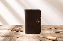 Vintage Slim long Wallets Leather Mens Coffee Wallet Long Wallet for Men - imessengerbags