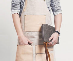 Cool Canvas Leather Mens Large Clutch Wallet Zipper Wristlet Bag Purse for Men