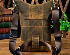 Cool Biker Leather Drop Leg Bag Mens Belt Pouch Waist Bag Shoulder Bag for Men - imessengerbags