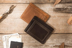 Leather Mens Slim Card Holder Front Pocket Wallets Card Wallet for Men - imessengerbags
