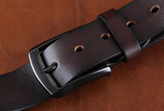 Genuine Leather Punk Rock Biker Trucker Mens Belt Men Black Coffee Belt for Men