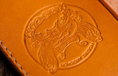 Handmade Leather Biker Mens Cool Car Key Wallet Coin Wallet Pouch Car KeyChain for Men - imessengerbags