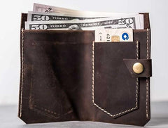 Vintage Leather Men Small Bifold Wallet Small Wallet for Men - imessengerbags