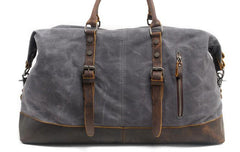 Mens Waxed Large Canvas Weekender Bag Canvas Travel Bag Canvas Overnight Bag for Men - imessengerbags