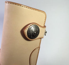Handmade Leather Biker Wallet Mens Cool Chain Wallet Trucker Wallet with Chain