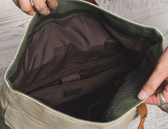 Cool Canvas Gray Travel Bag Mens Backpack Canvas Canvas School Bag for Men