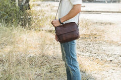 Cool Leather Small Mens Messenger Bags Small Shoulder Bag for Men