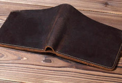 Cool Mens Leather billfold Wallet Leather Small Wallet Bifold Slim Wallets For Men - imessengerbags