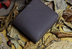 Handmade Leather Mens Cool Slim Leather Wallet Men billfold Wallets Bifold for Men - imessengerbags