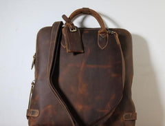Handmade Leather Mens Cool Business Bag Briefcase Work Bag Laptop Bag for men
