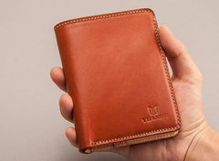 Leather Men Small Wallet Bifold Vintage Wallet for Men - imessengerbags