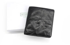 Leather Mens Front Pocket Wallet Small Wallet Slim Wallet Card Wallet for Men - imessengerbags