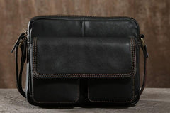 Handmade Leather Mens Cool Shoulder Bag Messenger Bag Chest Bag Bike Bag Cycling Bag for men - imessengerbags