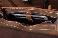 Handmade Leather Mens Cool Backpack Sling Bag Large Travel Bag Hiking Bag for men