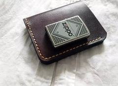 Vintage Leather Coffee Mens Small Wallet Leather Bifold Wallets for Men - imessengerbags