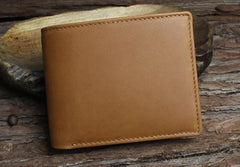 Handmade Leather Mens Cool Slim Leather Wallet Men billfold Wallets Bifold for Men - imessengerbags