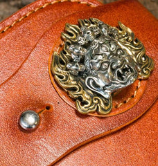 Handmade Long Wallet Mens Cool Leather Chain Wallet Biker Trucker Wallet with Chain - imessengerbags