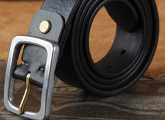 Genuine Leather Punk Rock Biker Trucker Mens Belt Men Black Coffee Belt for Men