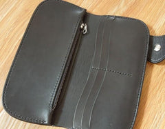 Handmade Leather Biker Wallet Mens Cool Chain Wallet Trucker Wallet with Chain