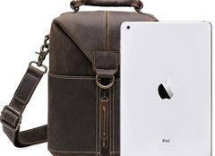 Vintage Leather Small Messenger Bag for men Shoulder Bag for men