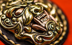 Handmade Leather Men Tooled Cool Leather Wallet Long Phone Wallets for Men - imessengerbags