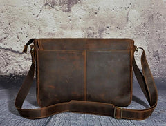 Brown Leather Mens SIDE BAG COURIER BAG Messenger Bag Shoulder Bag for Men