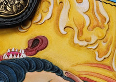 Handmade Leather Quan yin Buddha Mens Chain Biker Wallet Cool Leather Wallet With Chain Wallets for Men - imessengerbags