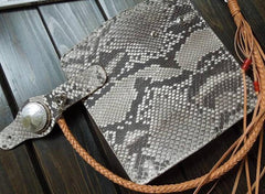 Handmade Leather Biker Wallet Mens Cool Chain Wallet Trucker Wallet with Chain - imessengerbags