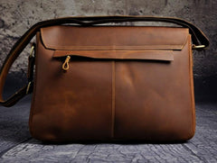 Cool Vintage Brown Leather Mens Side Bag Messenger Bag Shoulder Bag for Men