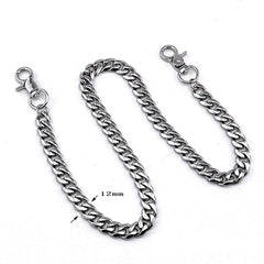 16'' SOLID STAINLESS STEEL BIKER SILVER WALLET CHAIN LONG PANTS CHAIN Jeans Chain Jean Chain FOR MEN