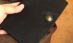 HandmadeLeather Mens Cool Long Leather Wallet Slim Travel Passport Wallet Clutch Wallet for Men - imessengerbags