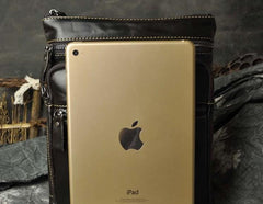 Mens Leather Small Side Bag Messenger Bag Courier bag for Men - imessengerbags