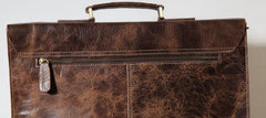 Genuine Leather Mens Cool Messenger Bag Briefcase Work Bag Laptop Bag for men